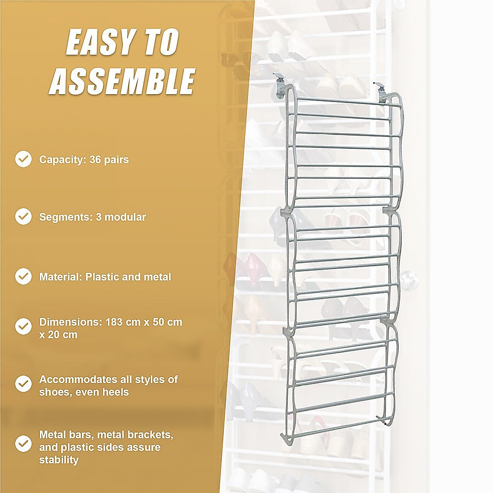 Over-The-Door Shoe Organizer Rack