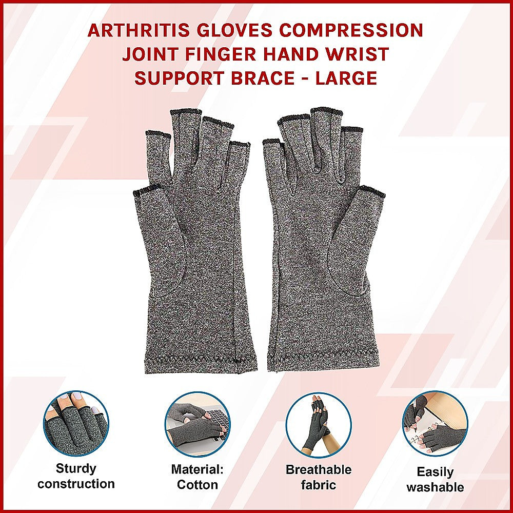 Supports & Braces - Large Arthritis Compression Gloves for Hand Support - photo 12