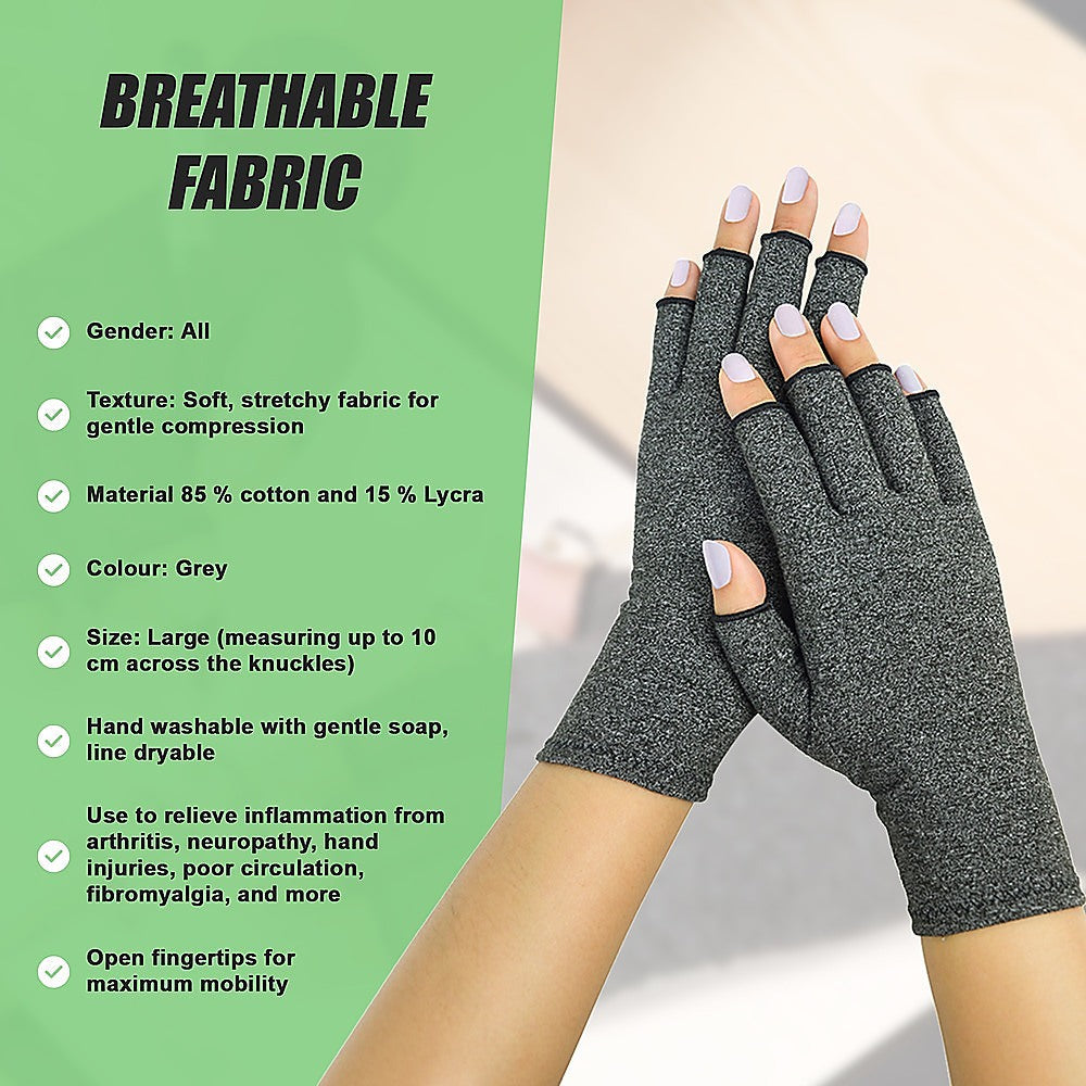 Large Arthritis Compression Gloves for Hand Support, Supports & Braces