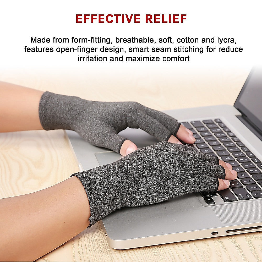 Large Arthritis Compression Gloves for Hand Support with Stretchy Fabric Joint Finger