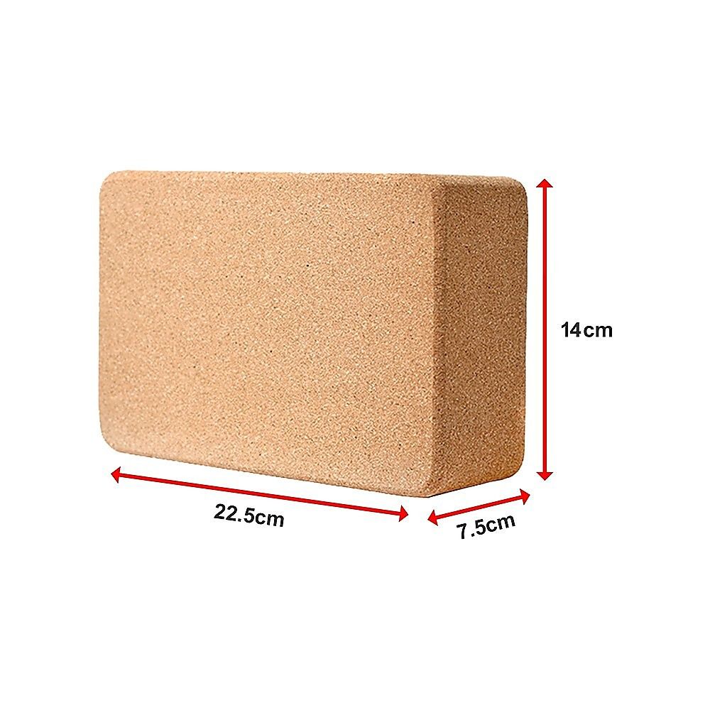 2x Cork Yoga Blocks Organic Exercise Bricks