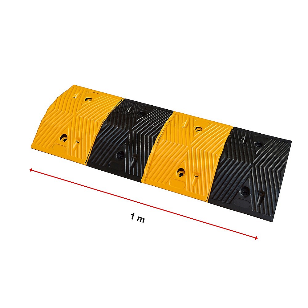 Pair Of 1M Long Rubber Speed Bumps (60T Load) with Gardening Accessories