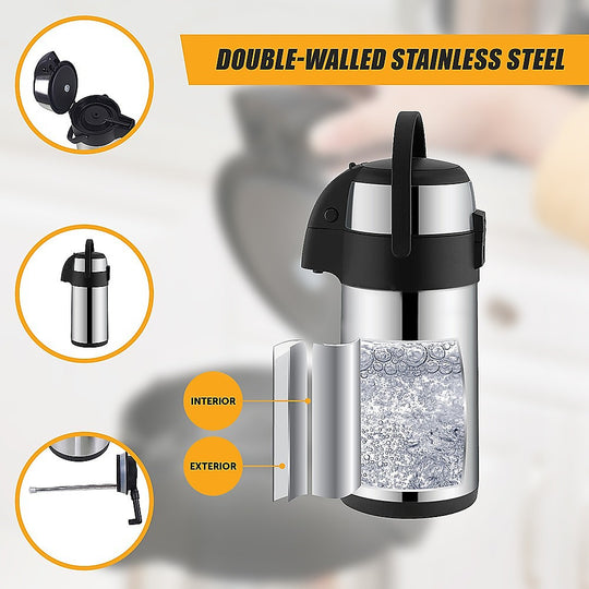 5L Pump Action Air Pot Flask | Kitchen Utensils
