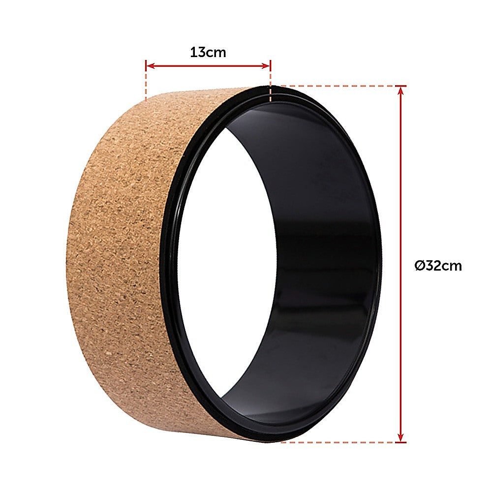 Yoga Pilates Wheel Cork Circle Prop Back Chest Hips