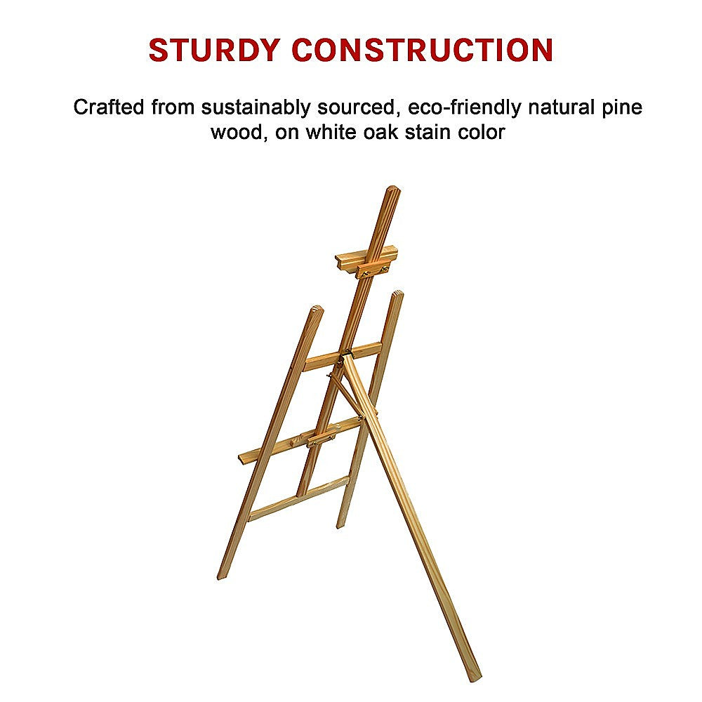Pine Wood Easel Artist Art Display Painting Shop Tripod Stand Wedding - Arts & Crafts