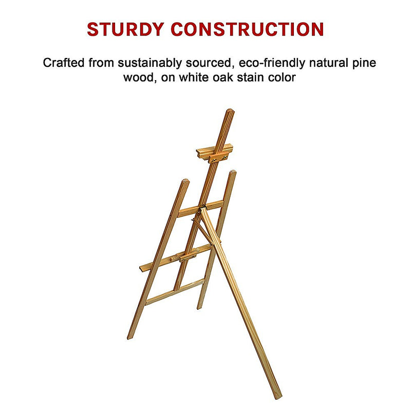 Pine Wood Easel Artist Art Display Painting Shop Tripod Stand Wedding - Arts & Crafts