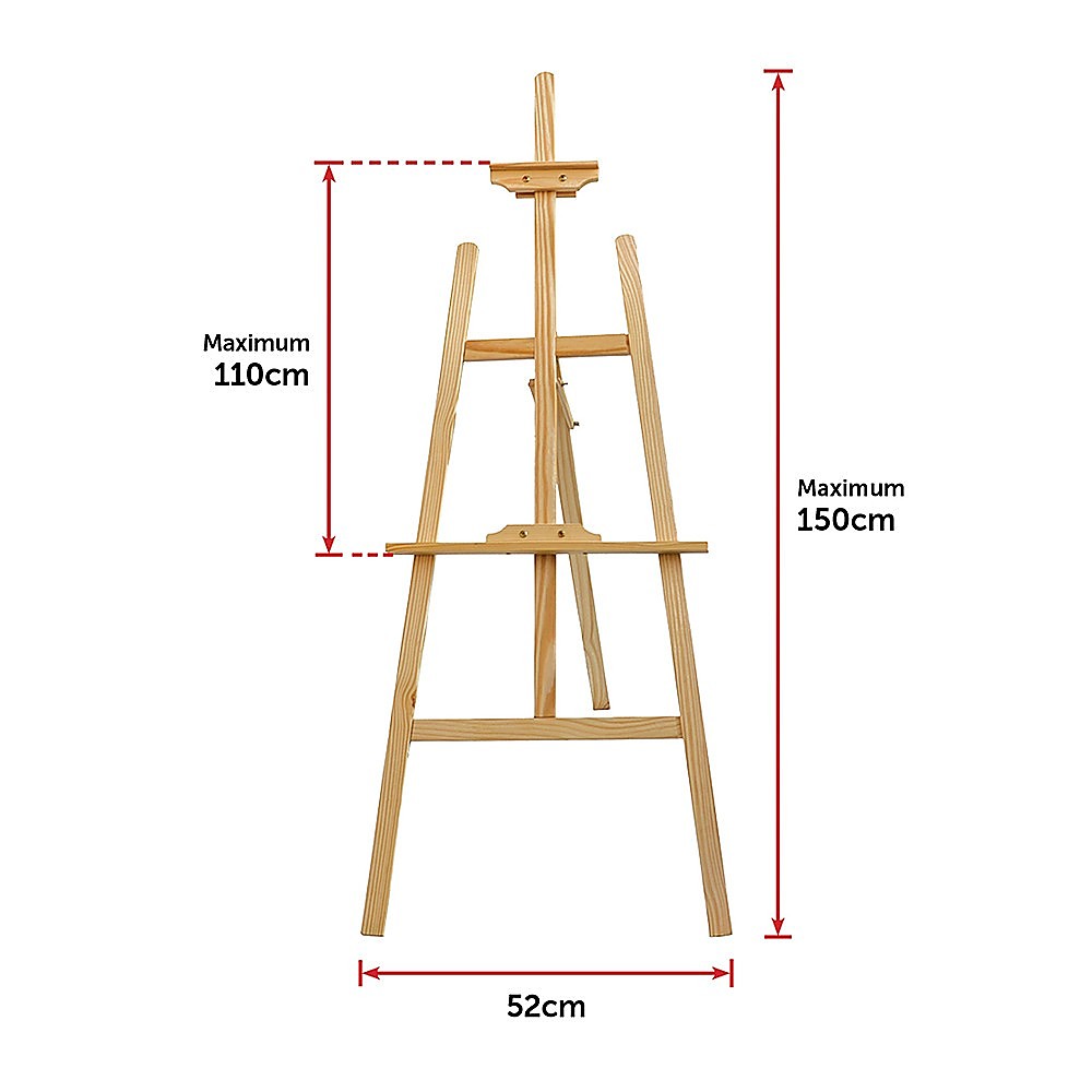 Pine Wood Easel Artist Art Display Painting Shop Tripod Stand Wedding | Pine finish
