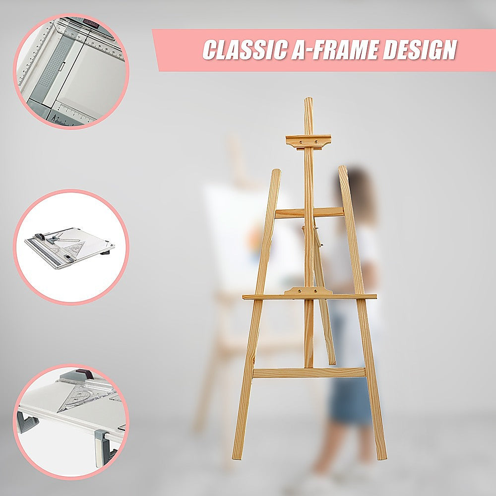 Pine Wood Easel Artist Art Display Painting Shop Tripod Stand Wedding, Arts & Crafts