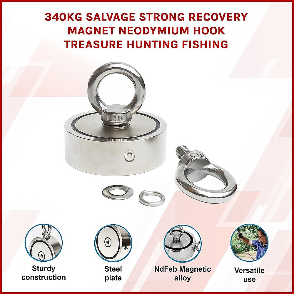 340Kg Neodymium Recovery Magnet Hook For Treasure Hunting & Fishing
