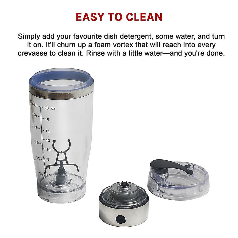 Electric Portable Blender Protein Shaker 600Ml Mixer Cup - Gym Equipment & Accessories