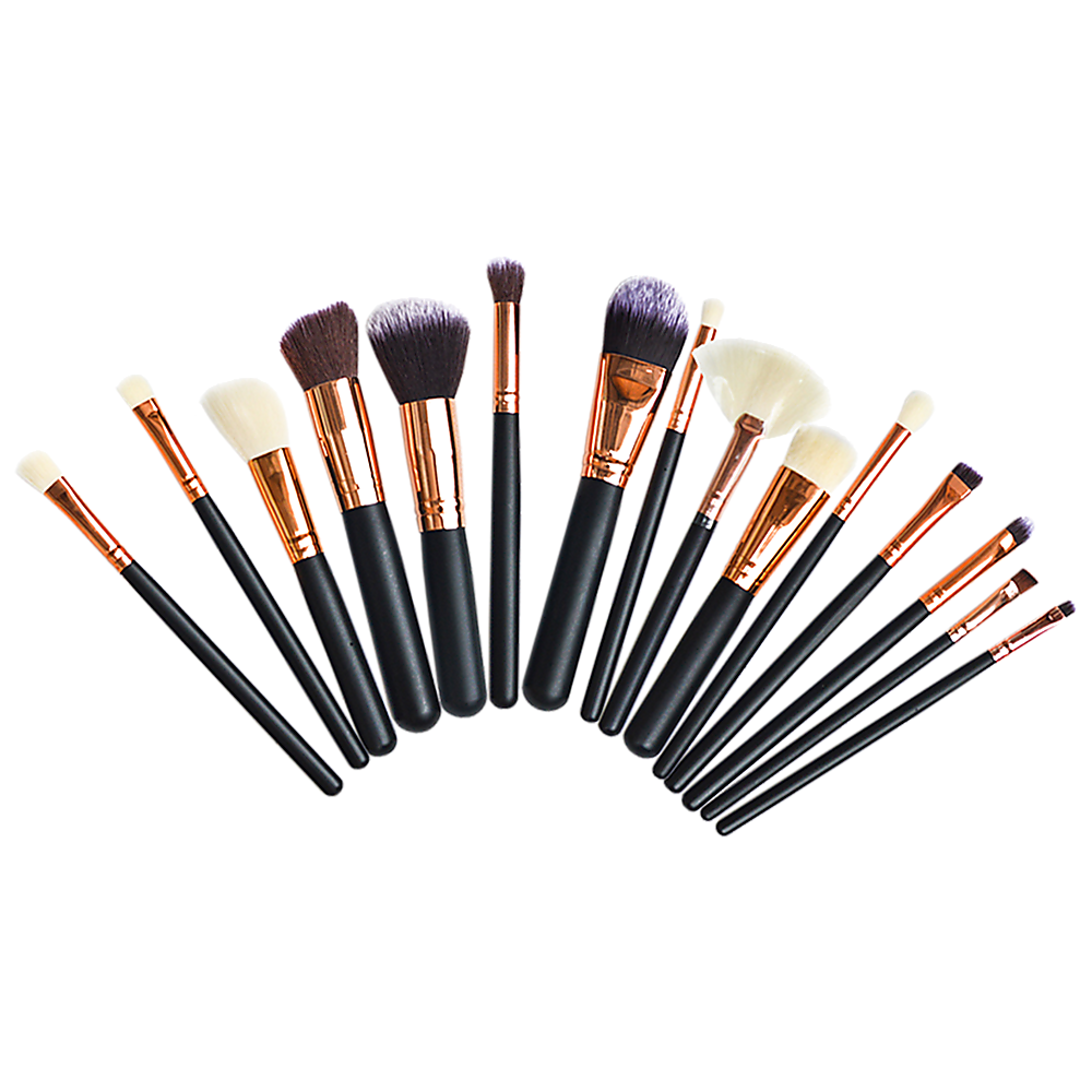 15-Piece Pro Face Powder Makeup Brushes Set