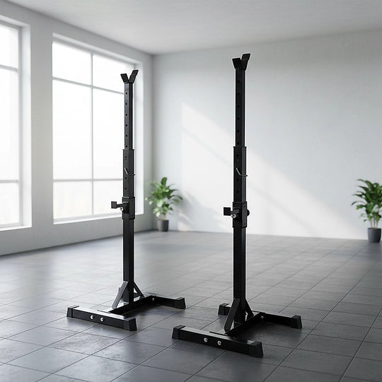 Adjustable Squat Rack Barbell Bench Press Stands - Gym Equipment & Accessories