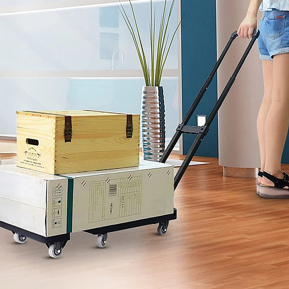 Foldable Trolley Cart With 6 Rotating Wheels