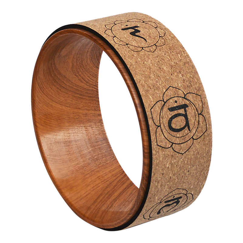 Cork Yoga Pilates Wheel Prop - Circle Back Chest Hips
