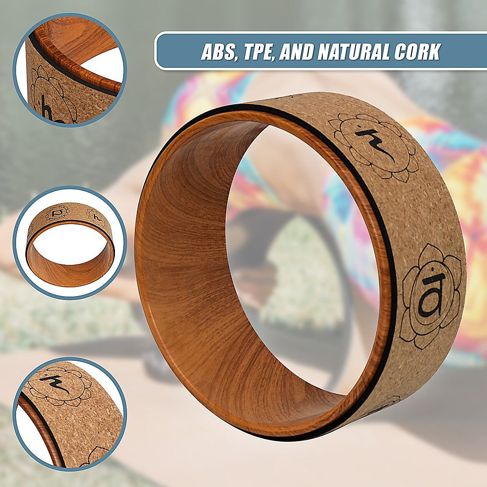 Cork Yoga Pilates Wheel Prop