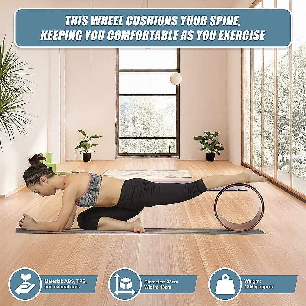 Cork Yoga Pilates Wheel Prop