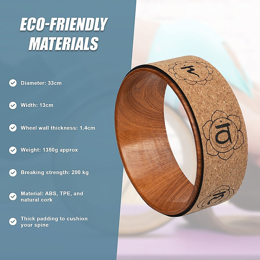 Cork Yoga Pilates Wheel Prop