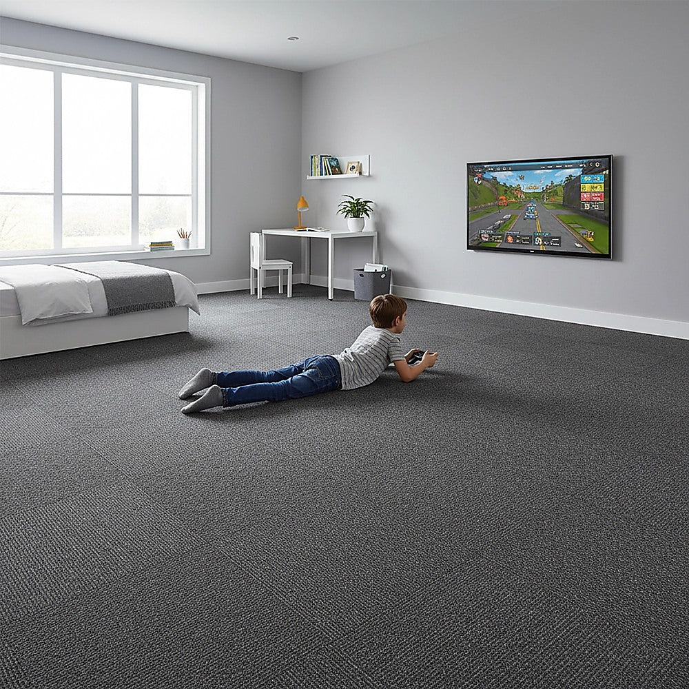 Premium Carpet Tiles Box, Charcoal