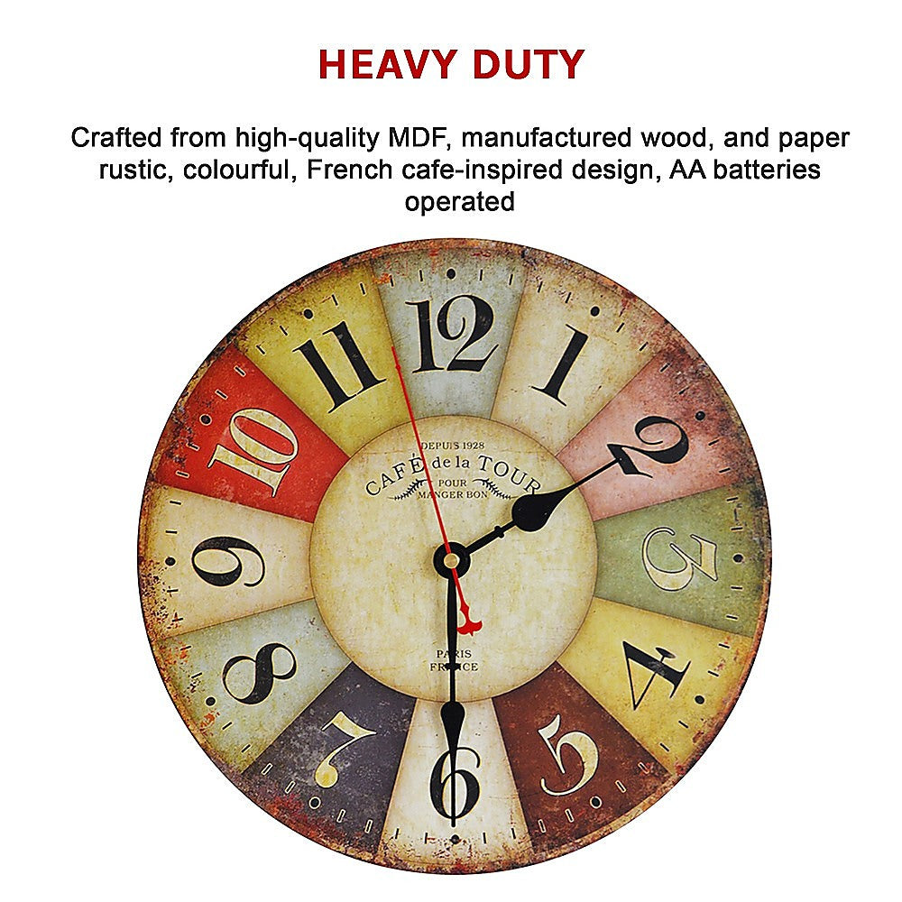 Large Colourful Wall Clock