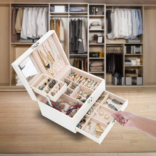 Rings Necklaces Display Organiser - Girls Jewellery Storage Box - photo 11