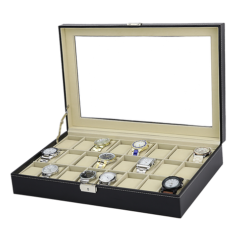 Luxury 24 Slot Watch Display Case