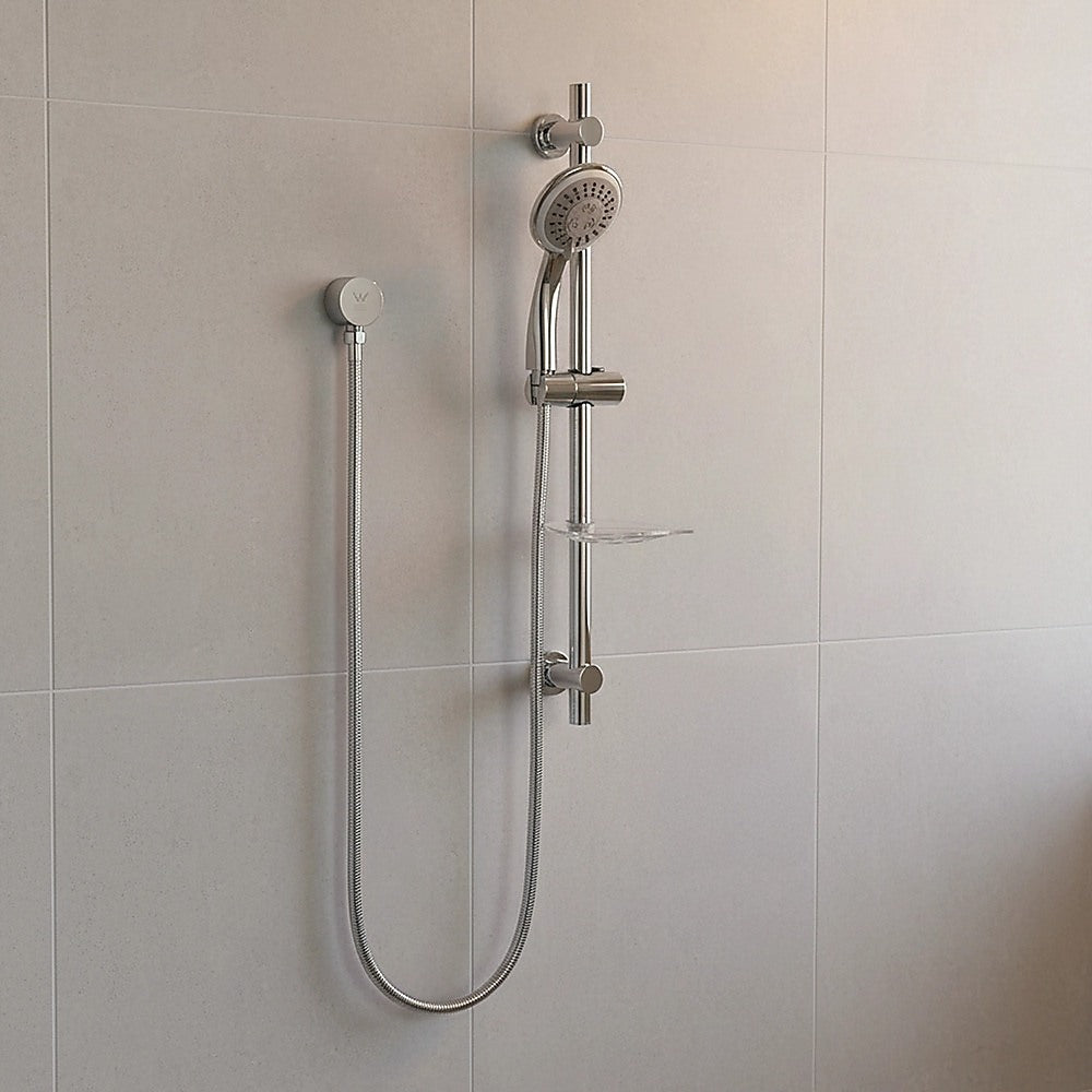 Premium Hand Held Shower Rail Soap Dish Bathroom Set