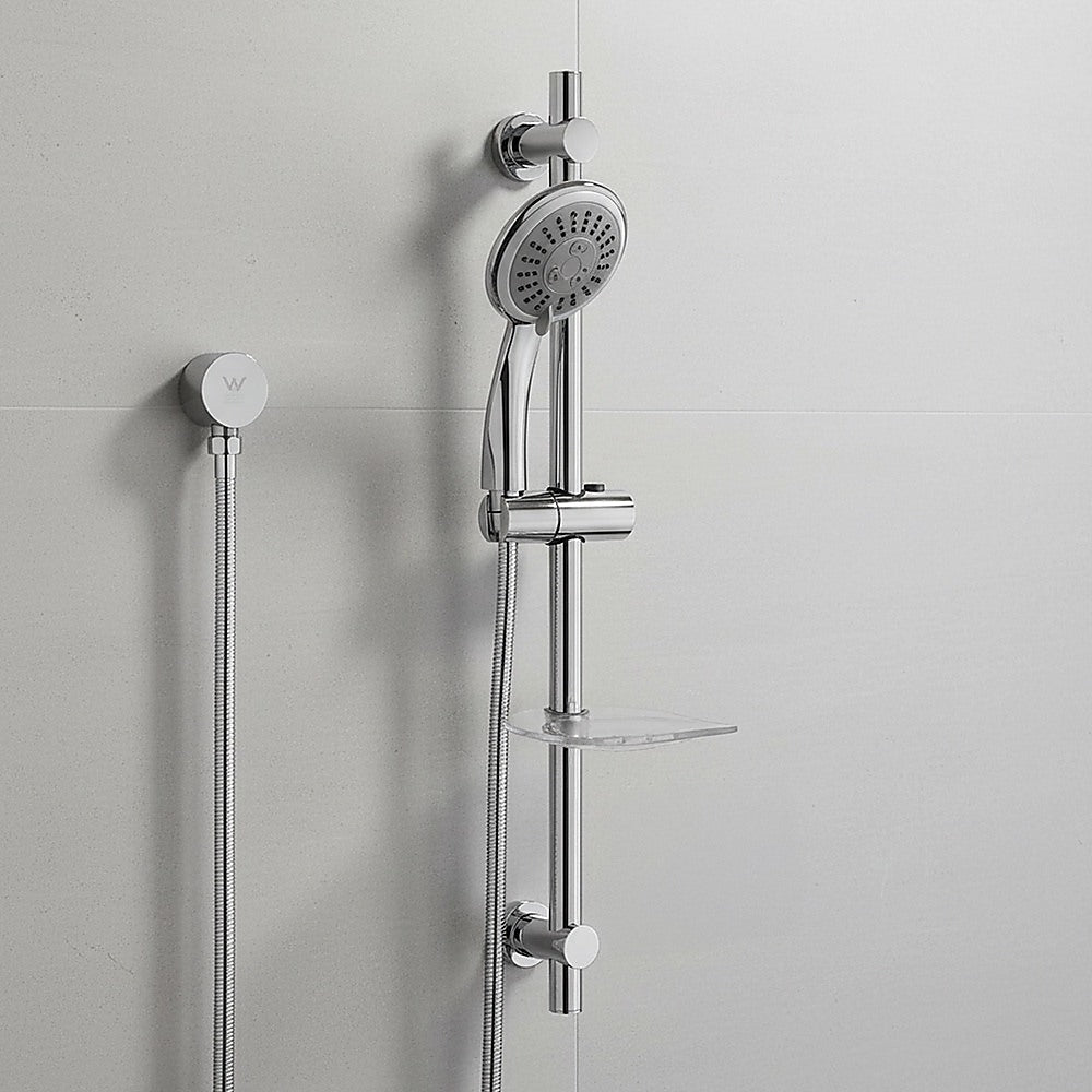 Premium Hand Held Shower Rail Soap Dish Bathroom Set