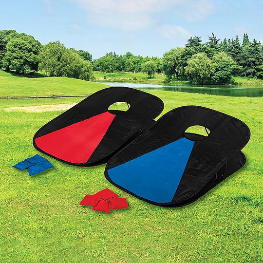 Portable Corn Hole Boards With Bean Bags - Collapsible Cornhole Carry Case