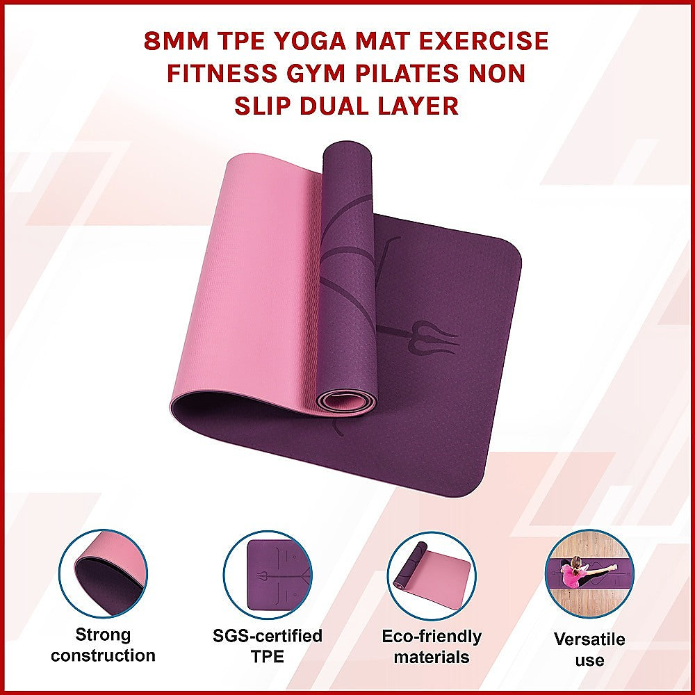 Non-Slip Dual Layer Tpe Yoga Mat