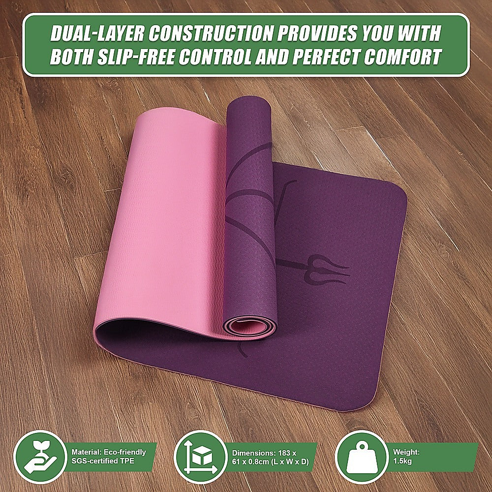 Non-Slip Dual Layer Tpe Yoga Mat