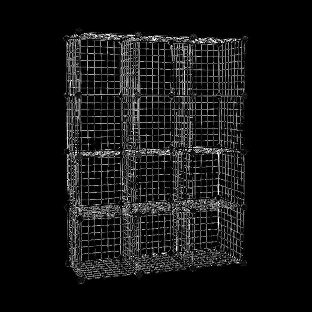 Wire Grid Bookcase Storage 35x35x35cm
