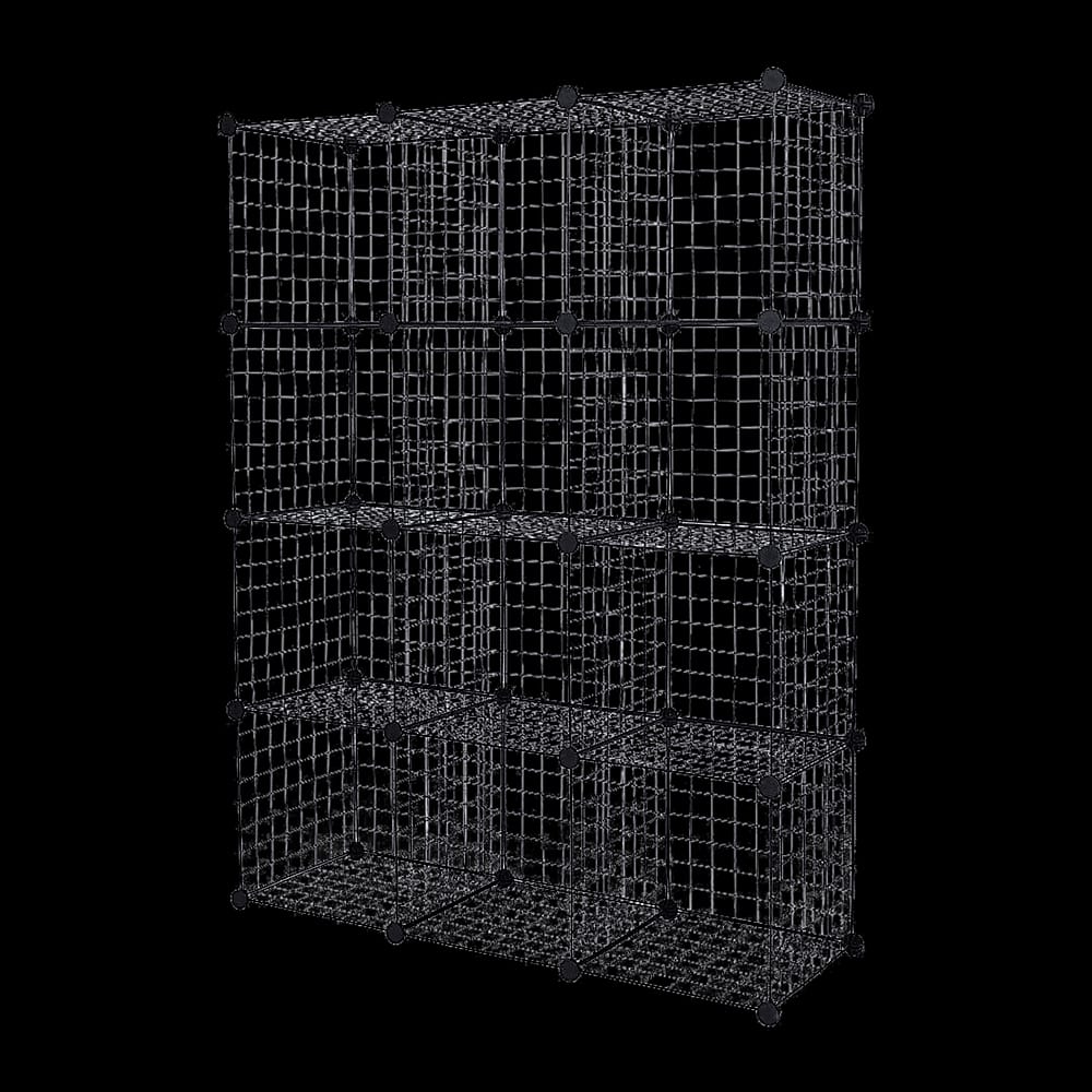 Wire Grid Bookcase Storage 35x35x35cm