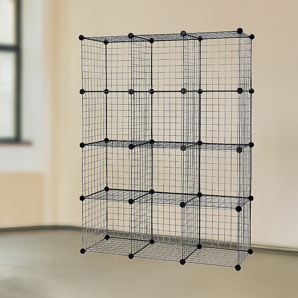 Wire Grid Bookcase Storage 35x35x35cm