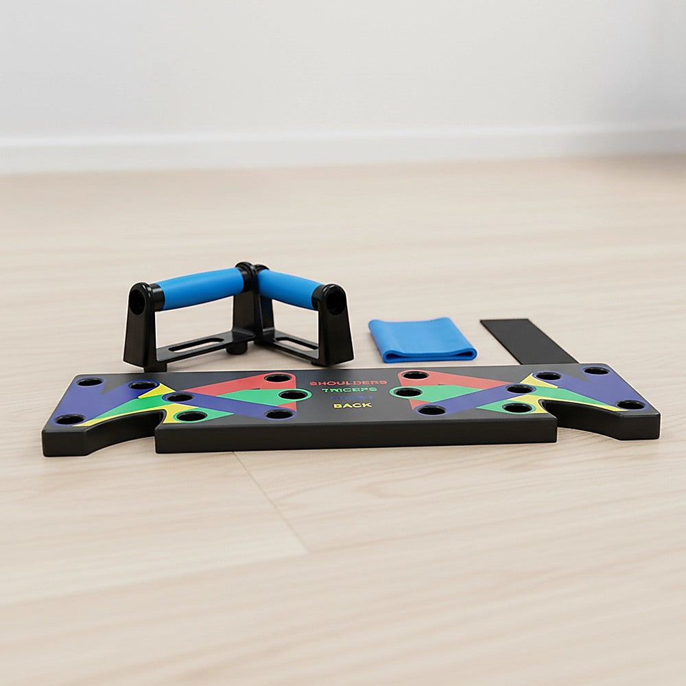 9-in-1 Push Up Board with Yoga Bands Fitness Stand - Gym Equipment & Accessories - photo 9
