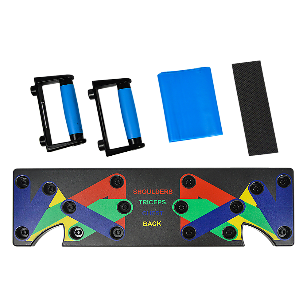 9-in-1 Push Up Board with Yoga Bands Fitness Stand | Gym Equipment & Accessories