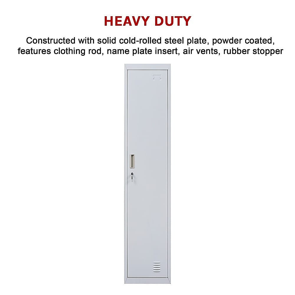 Office Storage Cabinet Grey 180x38x45cm