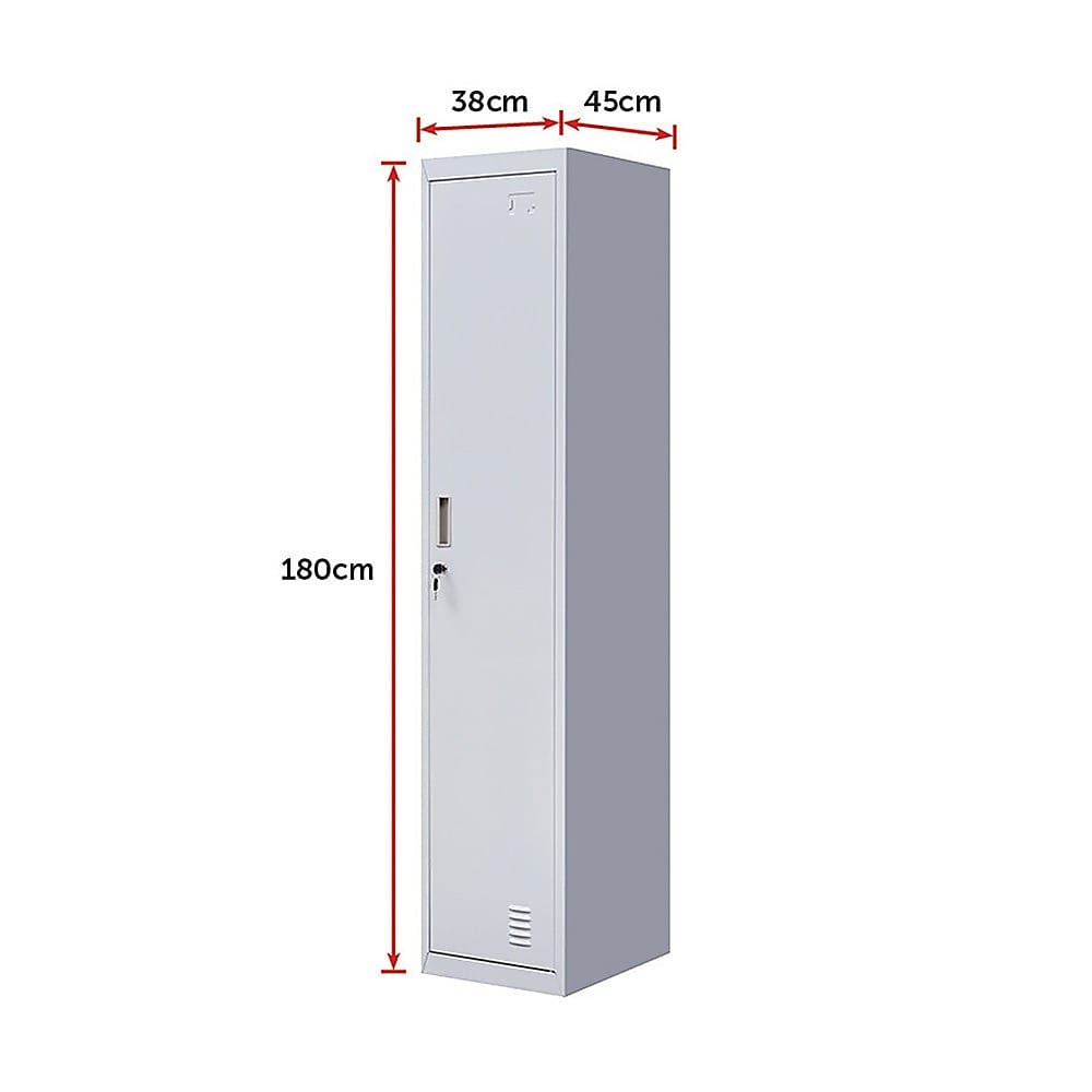 Office Storage Cabinet Grey 180x38x45cm