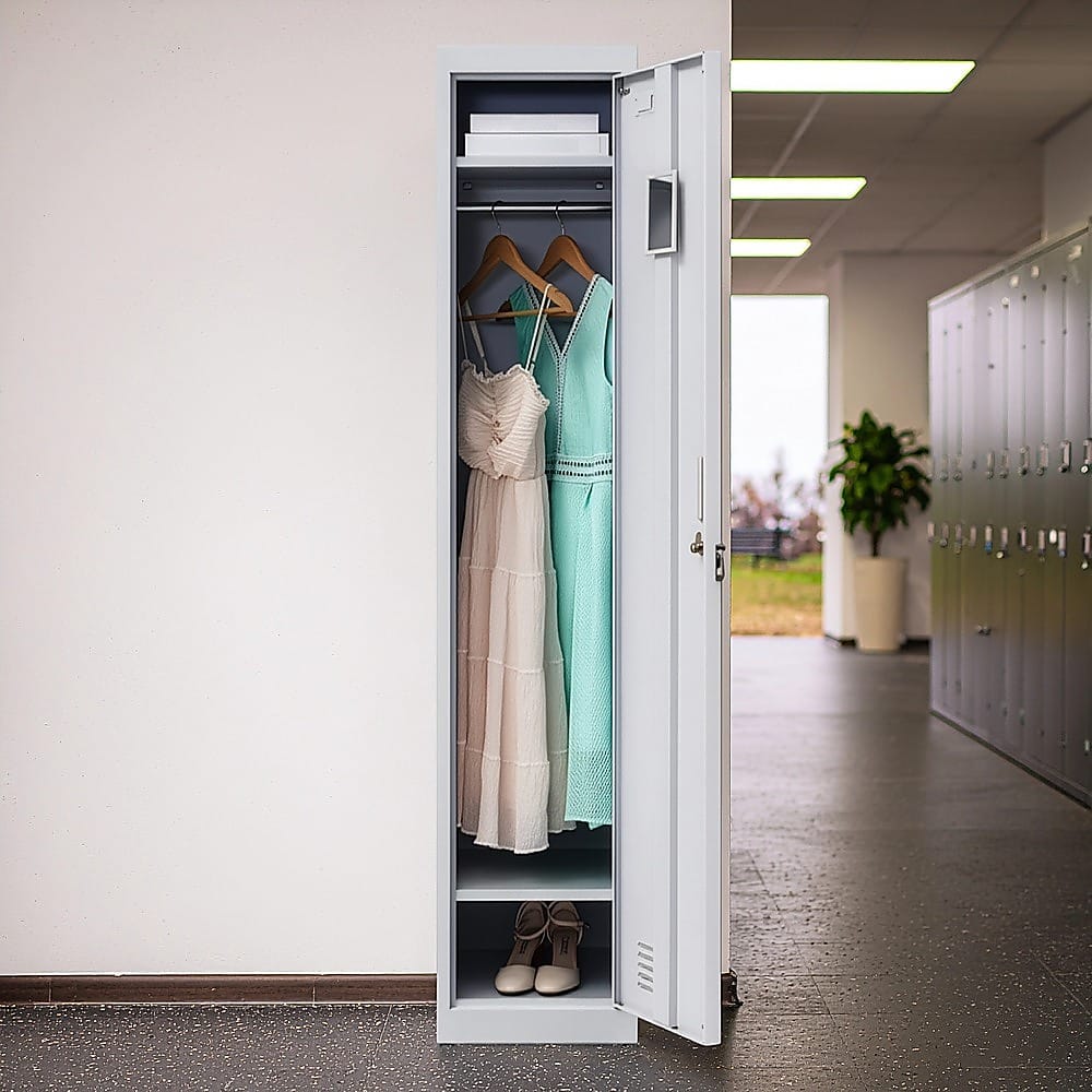 Office Storage Cabinet Grey 180x38x45cm