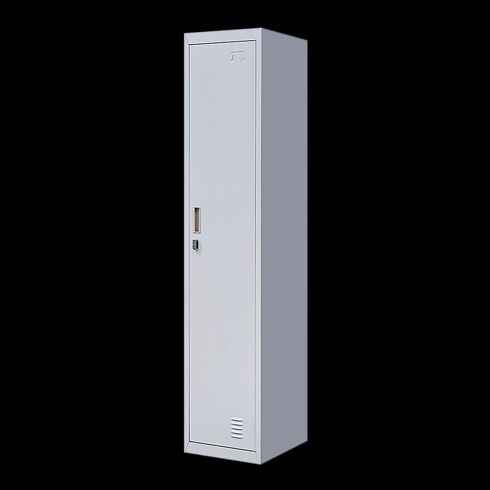 Grey Steel Office Locker Cabinet 180x38x45cm