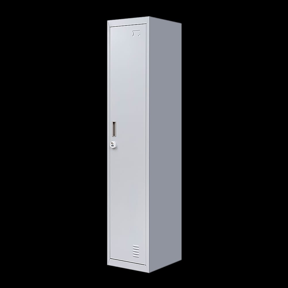 Office Storage Locker Cabinet Grey 180x38x45cm