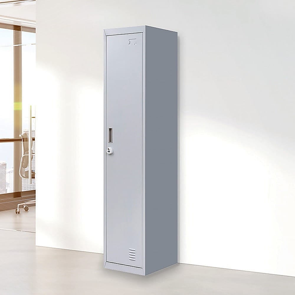 Office Storage Locker Cabinet Grey 180x38x45cm