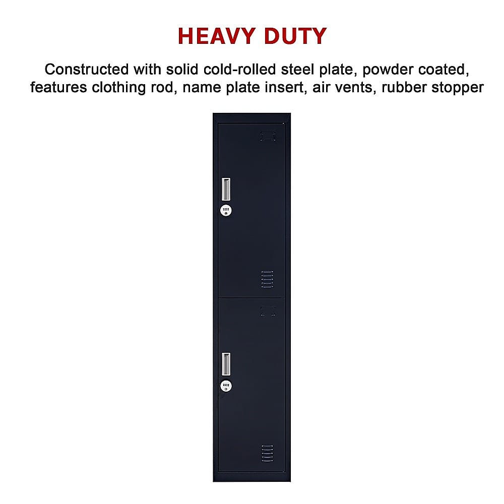 Vertical Storage Locker 2 Door 180x38x45cm