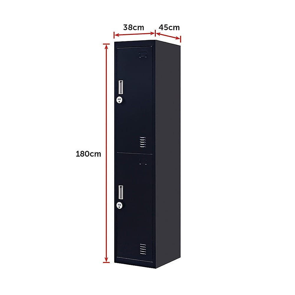 Vertical Storage Locker 2 Door 180x38x45cm