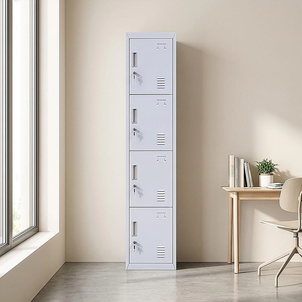 Vertical Storage Locker Grey 180x38x45cm