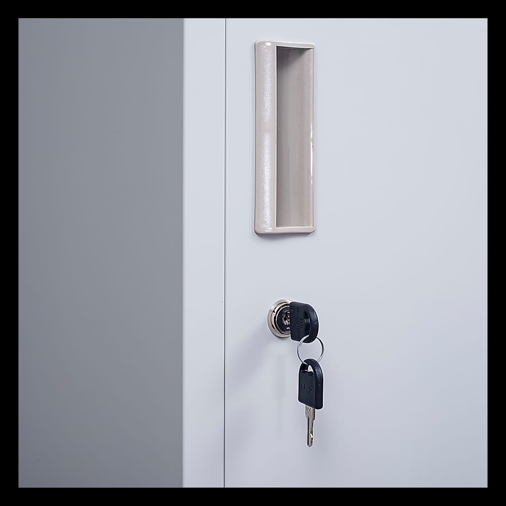 Vertical Storage Locker Grey 180x38x45cm