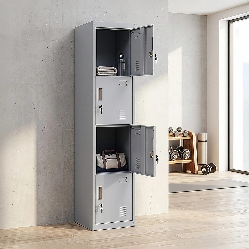Vertical Storage Locker Grey 180x38x45cm