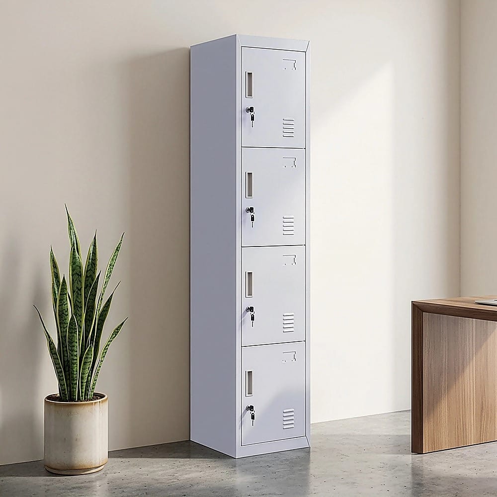 Vertical Storage Locker Grey 180x38x45cm