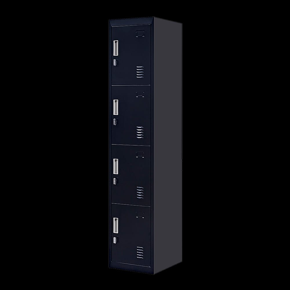 Vertical Storage Locker Black 180x38x45cm