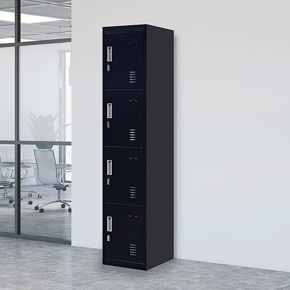 Vertical Storage Locker Black 180x38x45cm