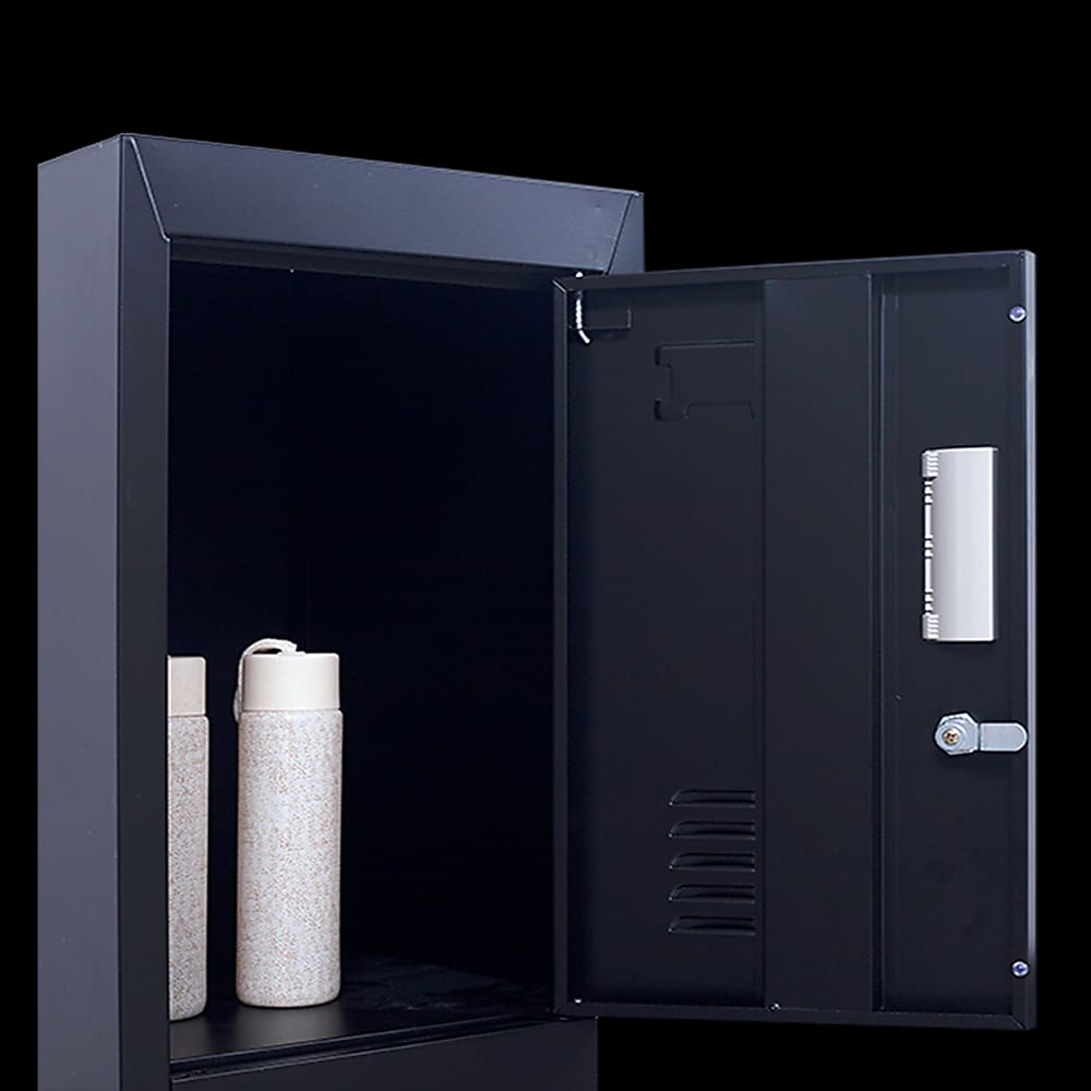 Vertical Storage Locker Black 180x38x45cm